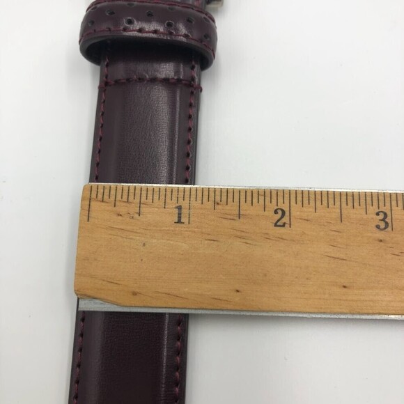 Stacy Adams Men's Burgundy Brown Geniune Leather Belt 46 Inch - Picture 10 of 11